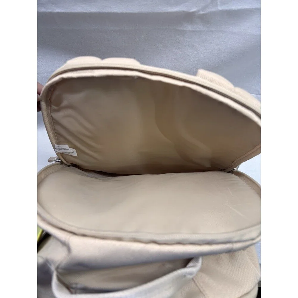 All In Motion Travel Backpack Laptop Bag 17” Beige Water Resistant Carry On NWT